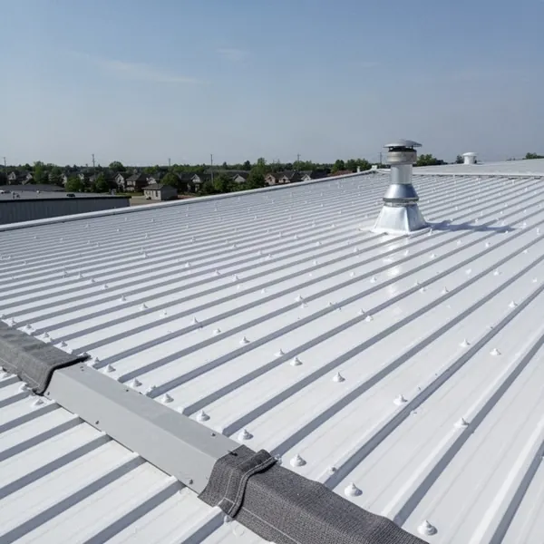 Coated metal roof on Barrhaven light industrial building