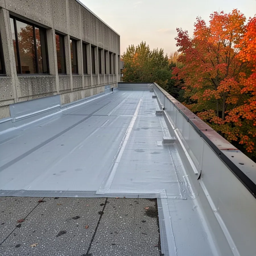 Freshly coated SBS roof on Nepean office building