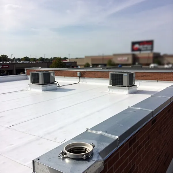 New flat roof membrane on Nepean retail plaza