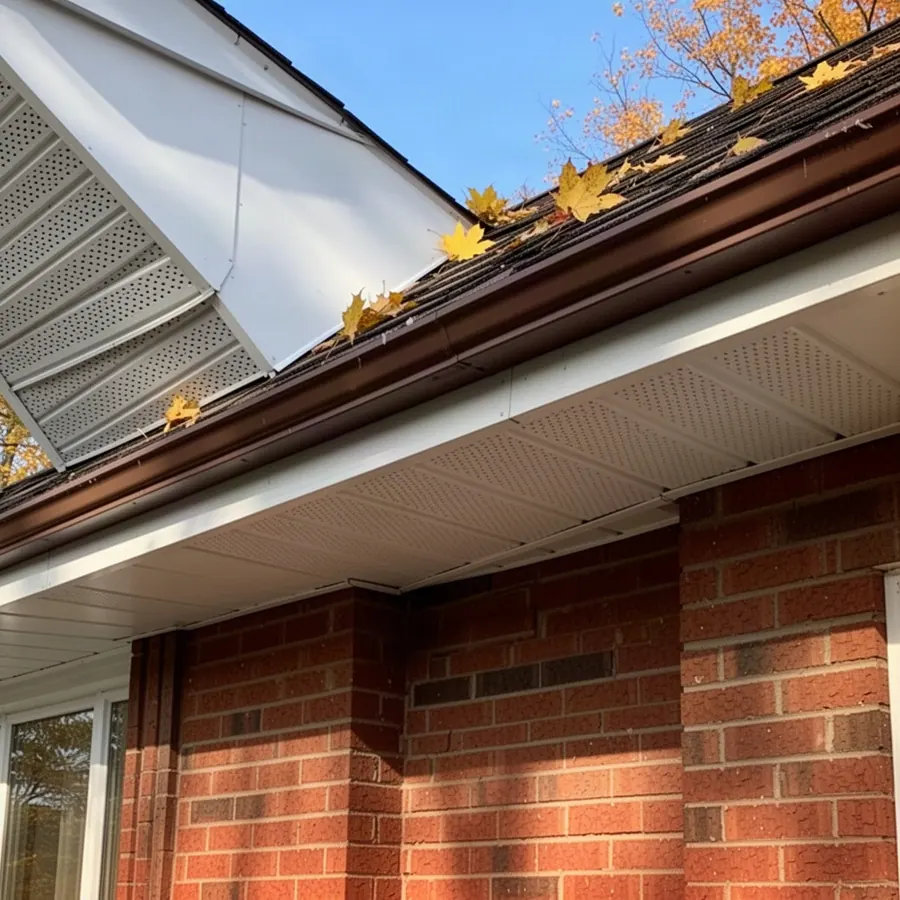 New vented soffit and aluminum fascia on Nepean bungalow
