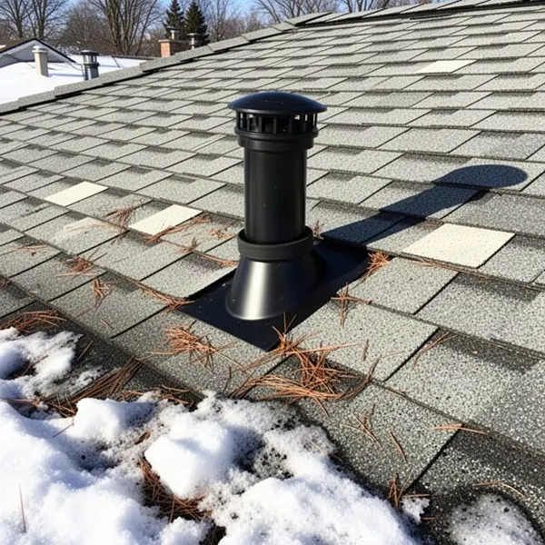 Replaced plumbing vent boot on repaired shingle roof