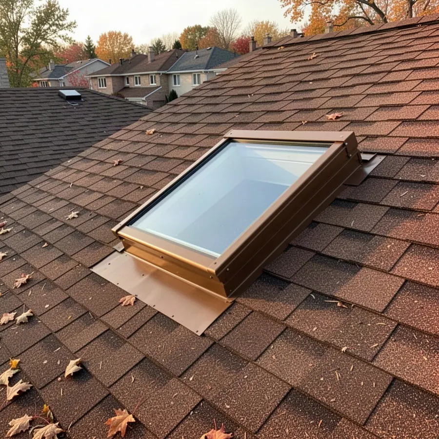 Replaced skylight with new flashing on Kanata roof