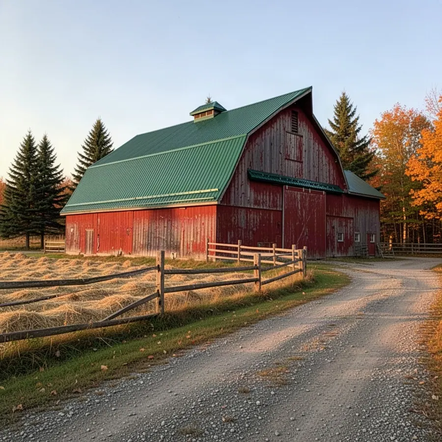 Ribbed steel roof on Stittsville acreage barn