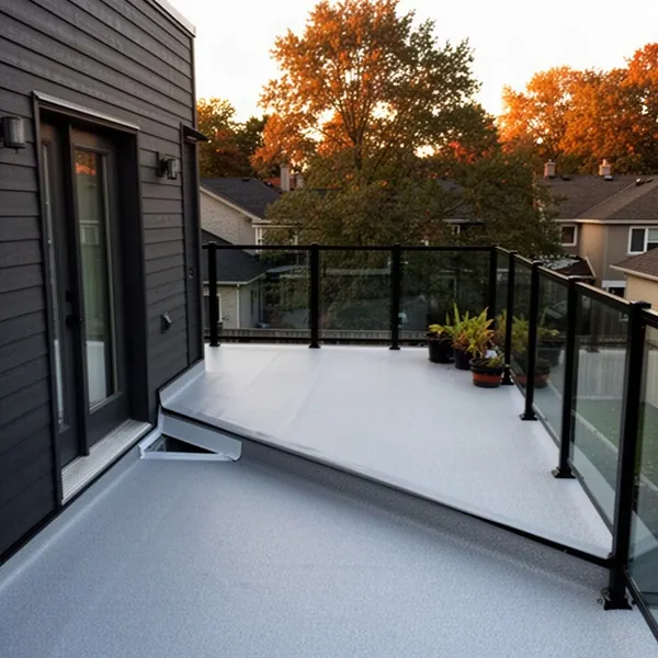 Walkable vinyl roof deck on Westboro infill